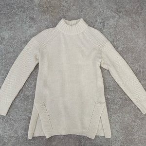 A New Day Chenille Tunic Turtleneck Sweater Ivory (XS)